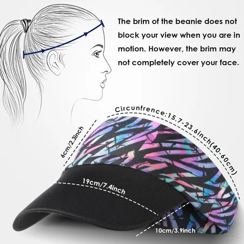 Vista 6 de Achiou Sombreros deportivos para visera solar