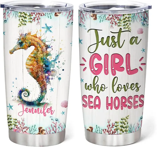 Vista 11 de Hyturtle Regalos personalizados para los amantes de los ajolotes – Just A Girl Who Loves Axolotls - Vaso de acero inoxidable con nombre