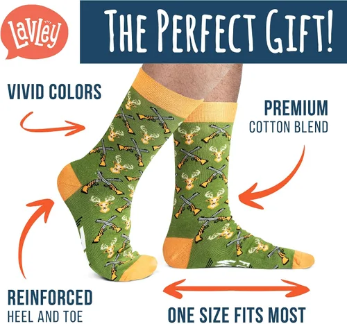 Vista 2 de Lavley Calcetines divertidos para amantes de las actividades al aire libre y más, regalos novedosos para hombres, mujeres y adolescentes