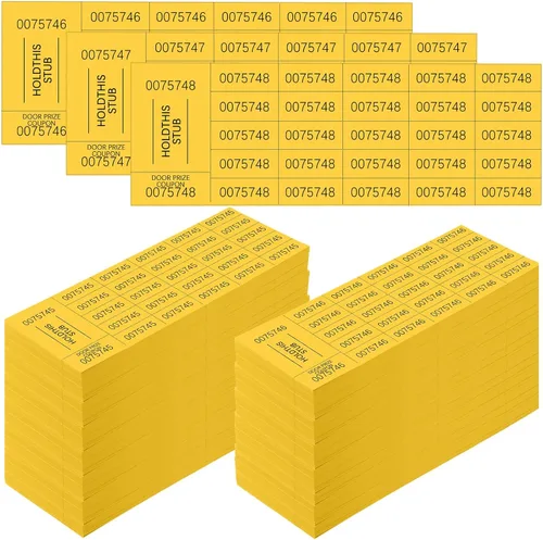 Vista 12 de Kosiz 2000 hojas de boleto para rifa, 25 boletos de subasta chinas para oferta, bandeja complicada, canasta, hojas para rifa para recompensas