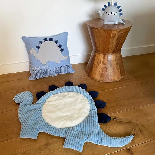 Vista 2 de Levtex Baby - Alfombra de juego Kipton - Dinosaurio - Blanco, Azul y Marina - Accesorios para guardería