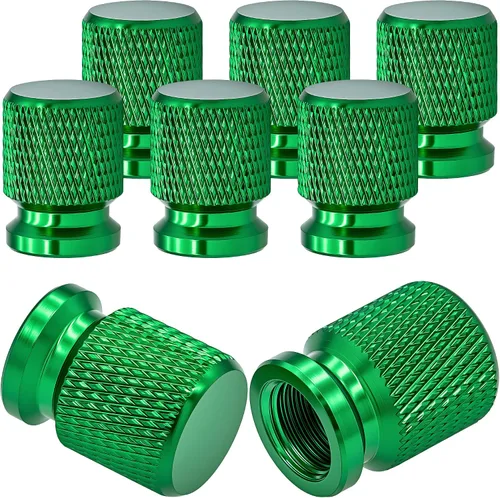 Vista 53 de 4 piezas de tapas de válvula de neumático con estilo púas, cubiertas de válvula de neumático universales de aleación de aluminio a prueba de polvo