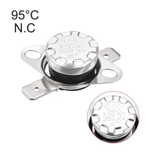 Vista 154 de uxcell KSD301 Termostato 32.0 °F/32 ° F 10 A Normalmente Cerrado N.C Ajuste Snap Disc Interruptor de temperatura para microondas, horno, cafeteras 2