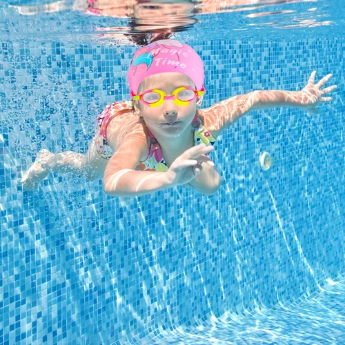 Vista 6 de Gorros de natación para niñas, gorro de natación de silicona para niños pequeños, gorros de natación duraderos y cómodos para niñas