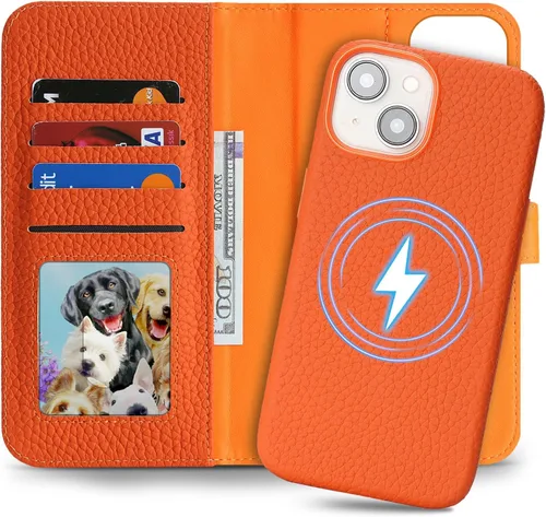 Vista 21 de Funda desmontable de cuero genuino para iPhone SE 2020/SE 2022/7/8, funda magnética 2 en 1 extraíble, soporte de carga Magsafe, funda protectora