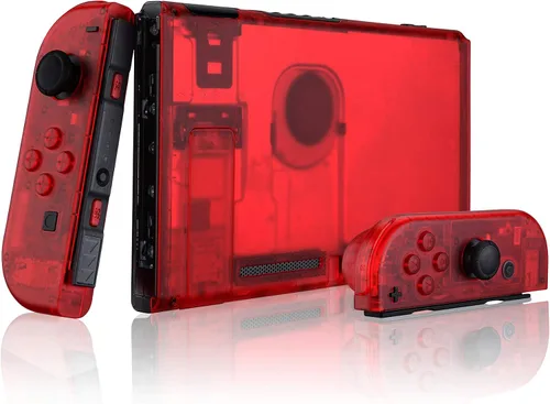 Vista 3 de eXtremeRate - Placa trasera para Nintendo Switch Console NS Joycon con carcasa de mando de mano con botones de juego completo carcasa de repuesto