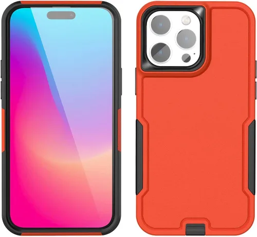 Vista 7 de AICase Funda para iPhone 15 Pro con protector de pantalla de vidrio + lente de cámara, resistente protección contra caídas, cuerpo completo