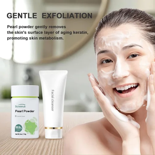 Vista 5 de Polvo de Perlas Orgánico, para Rostro, 4 onzas / 114g 99.9% Pureza, Grado Cosmético, Para Máscara Casera, Crema y Loción, Polvo de Perlas Orgánico