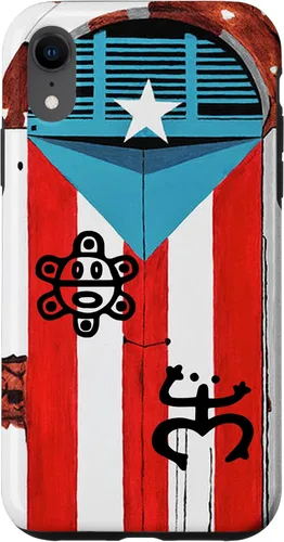 Vista 25 de Funda con diseño de bandera de Puerto Rico Coqui Sun Taíno, Boricua Pride Cover Case para iPhone 17
