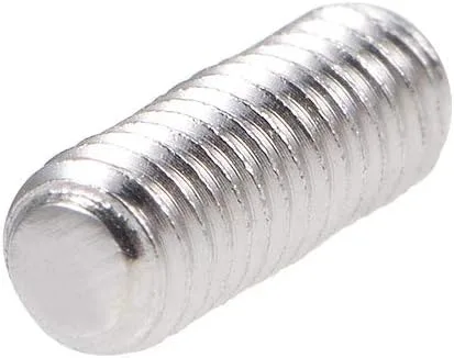 Vista 3 de uxcell 50 Uds M3x8mm interno Hex Socket Set Tornillos Grub Punta plana 304 Tornillo de acero inoxidable