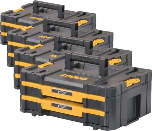 Vista 10 de DEWALT TSTAK - Organizador de almacenamiento de herramientas con cajones dobles, soporta hasta 16.5 libras (DWST17804)