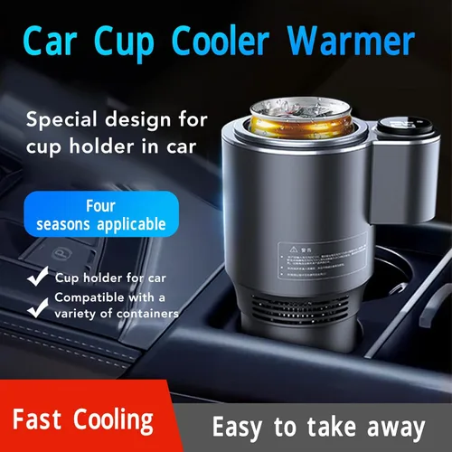 Vista 5 de Calentador inteligente 2 en 1 para auto, 12 V 36 W, soporte para taza de refrigeración y calefacción para automóvil, control táctil, taza de viaje