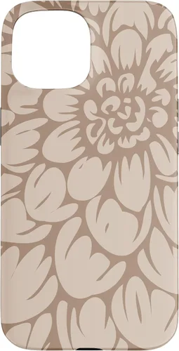 Vista 6 de iPhone 16 Cute Brown and Tan (Beige) Designer Flower Petals Case