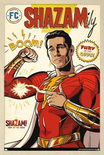 Vista 7 de Trends International DC Comics Movie Shazam! Fury of the Gods - Póster de pared de cómic, 22.4 pulgadas de largo x 14.7 pulgadas, versión enmarcada