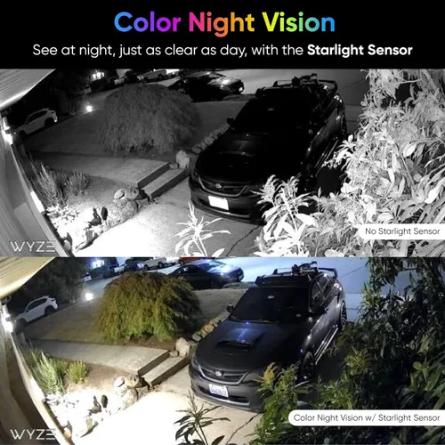 Vista 9 de WYZE Cam v3, Cámara de seguridad para el hogar 1080P HD WiFi con cable interior/exterior, monitor para mascotas/bebés, visión nocturna a