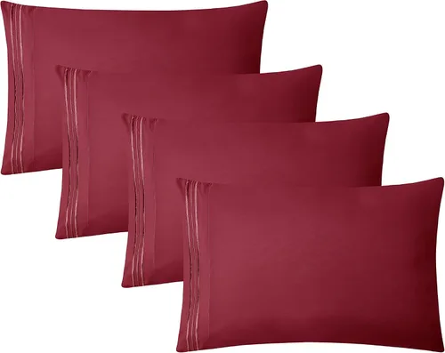 Vista 72 de Clara Clark Fundas de almohada de tamaño estándar – Funda de almohada ultra suave, fundas de almohada de microfibra ligera tamaño Queen – Juego de 2