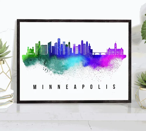Vista 28 de Generic Póster de Albuquerque Skyline New Mexico, 12 x 18 pulgadas, perfecto para sala de estar, dormitorio, oficina