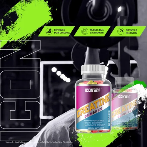 Vista 3 de Gomitas de creatina Monohidrato de creatina Crecimiento muscular y fuerza Recuperación de entrenamiento Sabores naturales