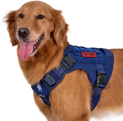 Vista 40 de OneTigris - Arnés táctico para perros pequeños, chaleco de servicio sin tirones para perros pequeños