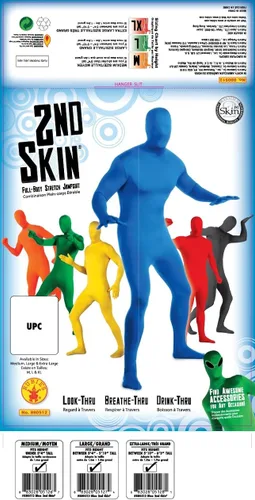 Vista 2 de Disfraz Rubie's segunda piel, Supertraje zentai 2nd Skin, M, Azul