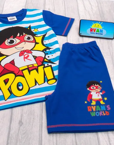 Vista 3 de Ryans World Pijamas - Conjunto de pijama de superhéroe para niños