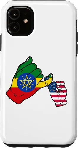 Vista 5 de iPhone 15 Parent and child Ethiopia USA family Case