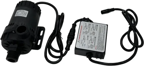 Vista 3 de SHYSKY Bomba de agua DC sin escobillas micro de 12 V 80 W de bajo ruido resistente DC60G-12100S-1 32 pies 845GPH, protección de funcionamiento seco