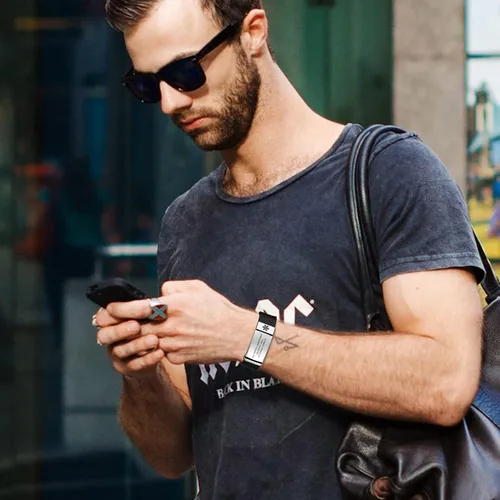 Vista 4 de Pulseras de identificación médica personalizadas para hombres y mujeres pulseras de alerta médica de emergencia grabado gratuito pulsera de nailon