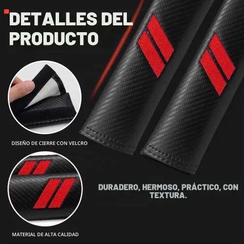 Vista 2 de 2 piezas de fundas para cinturón de seguridad para accesorios Dodge, almohadillas para cinturón de seguridad compatibles con Dodge Charger Durango