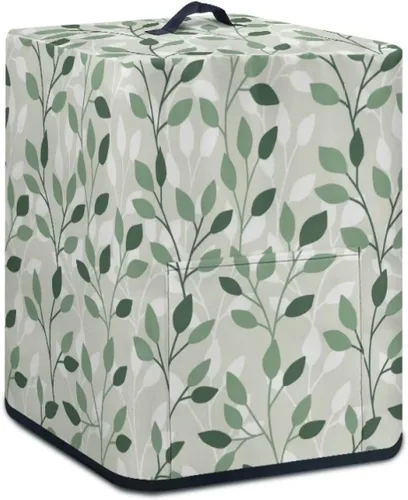Vista 2 de Cubierta aislada para electrodomésticos de cocina con asa superior y bolsillos de almacenamiento para mujer, regalo para mujer, color verde hoja