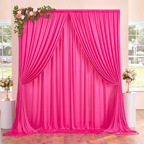 Vista 30 de Cortinas de fondo negras negras sin arrugas para fiestas, cortinas de tela gruesa para telón de fondo de fotos para cumpleaños, bodas, baby shower