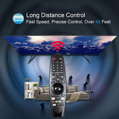 Vista 6 de Voice Magic Remote para LG TV - Control remoto universal para LG Nanocell WebOS, UHD, OLED, LCD, HD y Smart TV con puntero y función de voz
