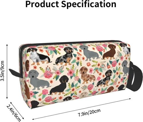 Vista 3 de YISHOW Divertida bolsa de maquillaje adorable bolsa de cosméticos de viaje, estuche organizador de artículos de tocador, regalo para mujeres