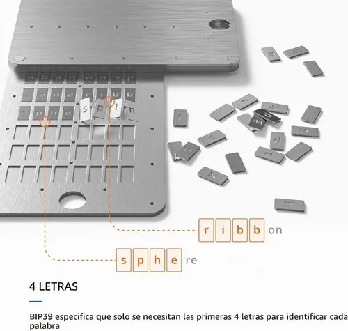 Vista 2 de KEYSTONE Almacenamiento de semillas criptográficas, cartera de metal con cápsula de acero criptográfico, respaldo de almacenamiento en frío