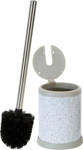 Vista 11 de Bath Bliss - Cepillo y soporte para inodoro Tapa de cierre automático Cabezal de 360 grados Limpieza del baño Tamaño compacto