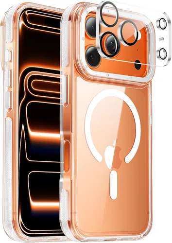 Vista 42 de Funda magnética para iPhone Air con protector de lente de cámara, protección grado militar de 10 pies, compatible con funda MagSafe Slim para iPhone