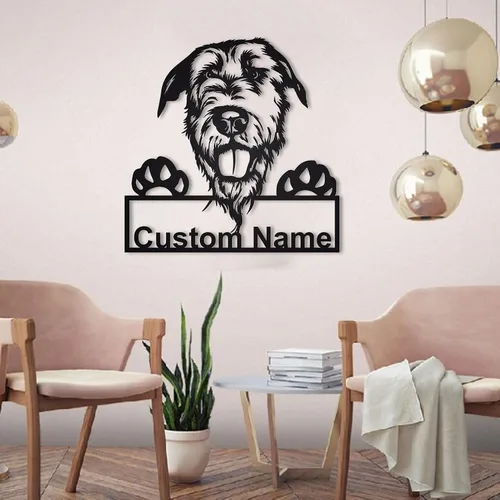 Vista 46 de Letrero de madera personalizado de perro Airedale Terrier Letrero de madera personalizado Airedale Terrier Airedale Terrier divertido Regalo