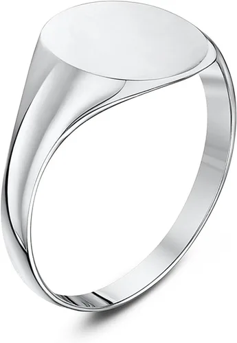 Vista 3 de LANDA JEWEL Anillo de plata de ley para mujer, con forma ovalada o de corazón, de peso medio, pulido