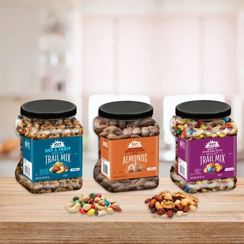 Vista 5 de Nut Harvest - Almendras espolvoreadas con cacao, bote de 36 onzas