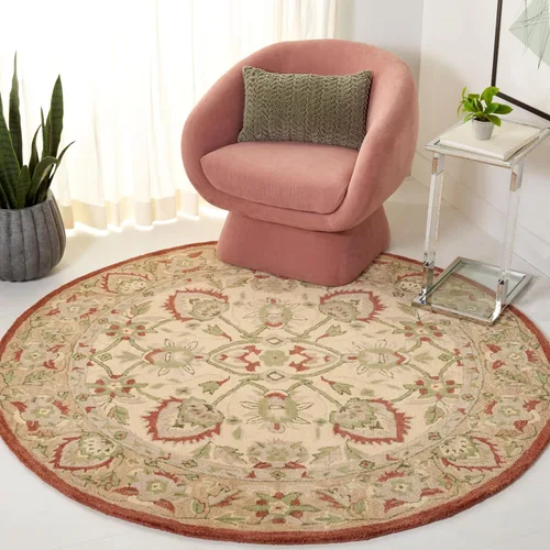 Vista 26 de SAFAVIEH Antiquity Collection - Alfombra decorativa de 3 x 5 pies, color marfil y beige, hecha a mano, lana tradicional, ideal para zonas de alto