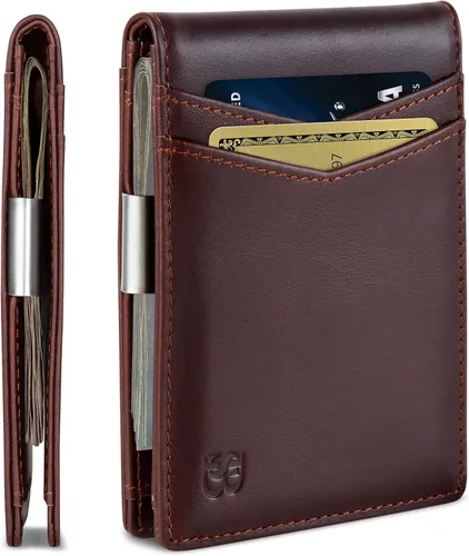 Vista 13 de SERMAN BRANDS Money Clip Wallet - Mens Wallets slim Front Pocket RFID Blocking Card Holder Minimalist Mini Bifold Transformador del desierto