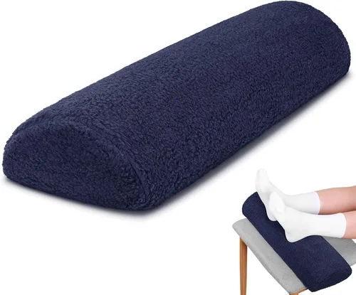 Vista 10 de Sintuff Almohada de apoyo para piernas con funda para sofá, almohada de descanso de pies con forma de media luna, almohada debajo de la rodilla