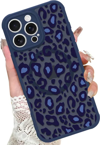 Vista 38 de KANGHAR - Funda para iPhone 11 [Compatible con Magsafe] Patrón estampado de leopardo Lindo guepardo Funda protectora magnética para niñas, mujeres