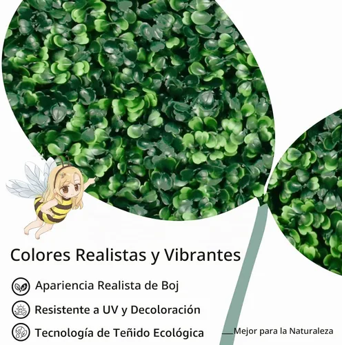 Vista 4 de HEDGE MAZE Paneles de pared de césped artificial duraderos de 20 x 20 pulgadas, 12
