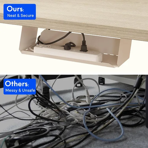 Vista 64 de FLEXISPOT EN2 Escritorio de pie de una pieza completa con regleta de alimentación de abrazadera, escritorio eléctrico de altura ajustable de 40 x 24