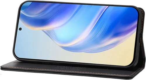 Vista 5 de Funda compatible con Sharp Aquos R1, compatible con Sharp Aquos R SHV39 SH-03J con cierre magnético, ranura para tarjetas, color negro