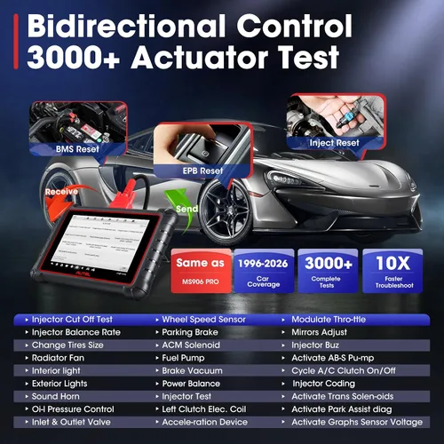Vista 5 de Escáner Autel MaxiPRO MP900, 2026 más nuevo que MP808BT PRO MP808S MK900 MX900, funciona como MP900BT MS906 PRO MS906 MAX, herramienta de escaneo