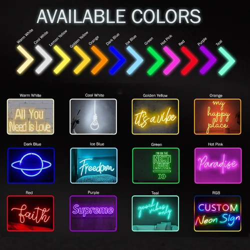Vista 4 de Letrero de neón personalizado con luz LED personalizable para decoración de pared, letrero de neón personalizado para dormitorio, fiesta