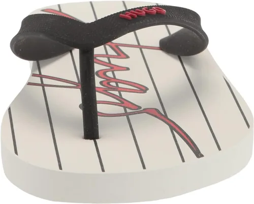 Vista 2 de Men's Script Logo Stripe Print Flip Flops