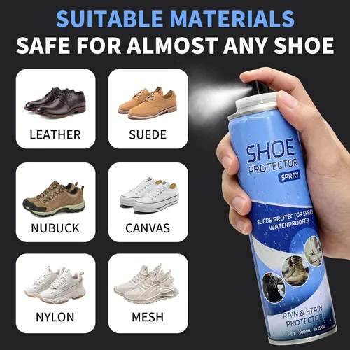 Vista 9 de Spray protector de zapatos - Nano spray impermeable para zapatos y zapatillas Repelente al agua invisible y protector de manchas para cuero